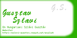 gusztav szlavi business card